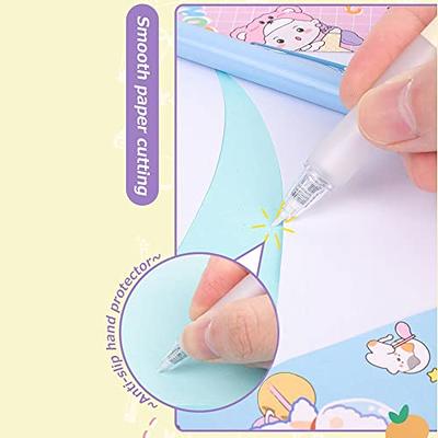 GINCEVHY 4 PCS Morandi Color Retractable Paper Cutter Pen, Craft Art  Ceramic Blade, Safety Hobby Knife with Precision Blade for School and Home