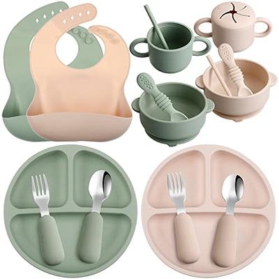 Silicone Baby Bowl & Spoon Set - Sage