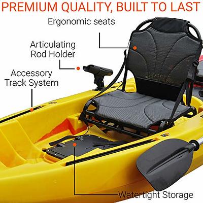 BKC TK122 Angler 12-Foot, 8 inch Tandem 2 or 3 Person Sit On Top Fishing  Kayak w/Upright Aluminum Frame Seats and Paddles (Red Yellow) - Yahoo  Shopping