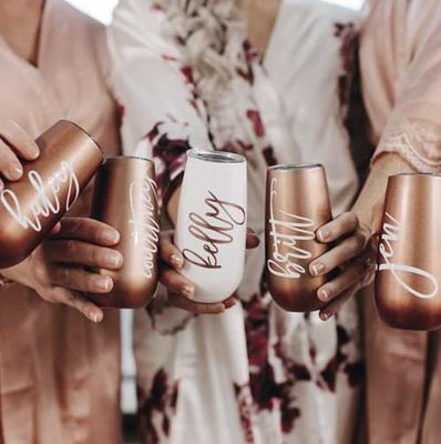 Personalized customizable Champagne Tumbler Flute Bridal Shower Stainless  Steel Wine Insulated Tumbler Bridesmaid Gift Box Ideas - AliExpress
