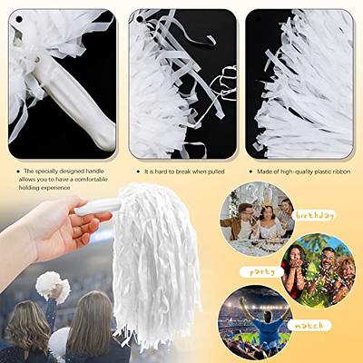 Faxco 12Pack Plastic Pom Poms Cheerleading Pom Poms Sports Dance Cheer  Plastic Pom Pom for Rooters,Cheering Squard,Cheering Team (White) - Yahoo  Shopping