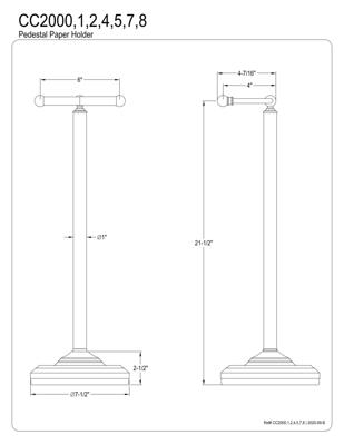 Georgian Freestanding Toilet Paper Holder Antique Brass - Kingston Brass