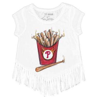 Cincinnati Reds Tiny Turnip Girls Toddler 2023 Spring Training Fringe  T-Shirt - Red