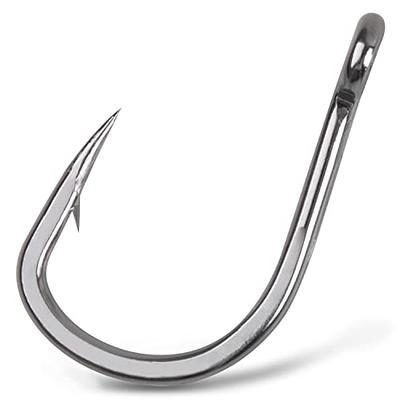 FishTrip Circle Hooks Saltwater for Catfish - 25pcs Offset 3X