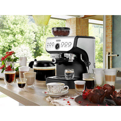 EspressoWorks 19-Bar Espresso, Latte and Cappuccino Maker 10-Piece Set -  Brew Cappuccino and Latte with One Button - Espresso Machine with Milk