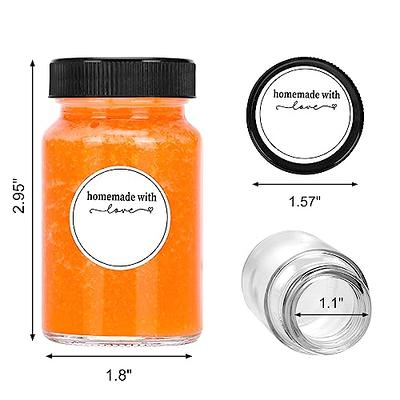 CUCUMI Small Clear Glass Bottles with Lids for Liquids, 12pcs 2oz Wide  Mouth Short Jars with Caps Mini Glass Juice Bottles for Potion, Ginger  Shots