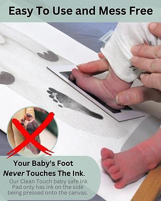 Elephant Baby Footprint Kit Canvas - Memorialize Baby Foot Prints