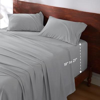 Bedsure Deep Pocket Twin Sheets Set - Fits Mattresses Up to 21