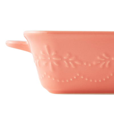 The Pioneer Woman Cheerful Rose 2-Piece Rectangular Ceramic Holiday Bakeware  Set 
