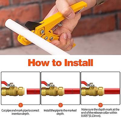 Hiboom PVC Ball Valve SCH40 Shut off Valve with Red T Handle Water