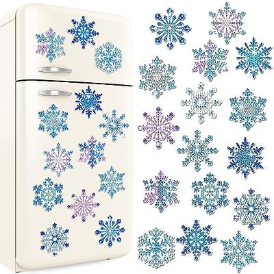 16 Pcs Snowflake Diamond Painting Magnets for Refrigerator Winter