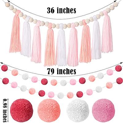 Syhood Tassel Garland Tassel Wall Hanging Decor Pastel Tassel Banner with  Wood Beads and 2 Pieces Colorful Pom Pom Balls Garlands for Christmas  Classroom Baby Shower Party Supplies (Vivid Colors) - Yahoo Shopping