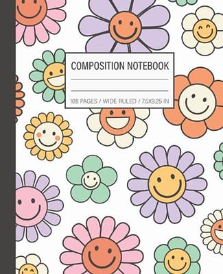 Composition Notebook Wide Ruled: Aesthetic Cute Flowers, Lined Paper Journal  for Teen Girls, Kids and Students - Yahoo Shopping