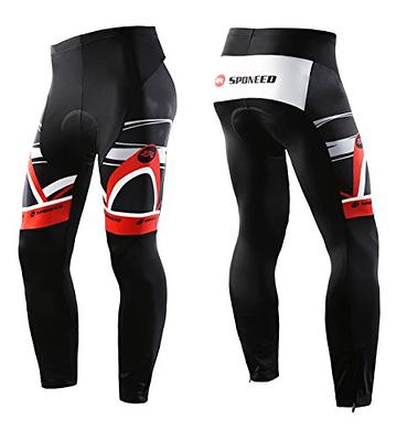 sponeed Men Kit Cycling Jersey Long Sleeve Full Zipper Biking Pants Padding  Bicycle Riding Clothing US M White Red - Yahoo Shopping