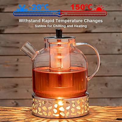 Ovente Glass Teapot with Removable Stainless-Steel Infuser