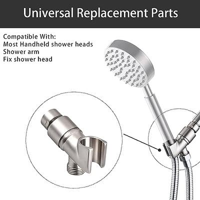 All Metal Handheld Shower Head Holder, Adjustable Shower Wand Holder with  Universal Shower Arm Mount and Brass Pivot Ball, for Connecting Shower Arm