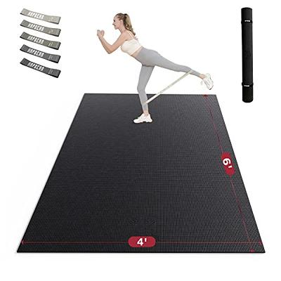 GXMMAT Large Yoga Mat 6'x6'x7mm, Thick Workout Mats for Home Gym Flooring,  Extra Wide and Thick, Non-Slip Quick Resilient Barefoot Exercise Mat, Ultra