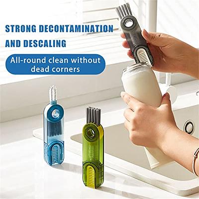 Gap Brush 3 in 1 Cup Lid Cleaning Multifunctional Mini Cup Insulation Water Bottle Groove Glass Cover Silicone Best Cleaner Tool Washing Set