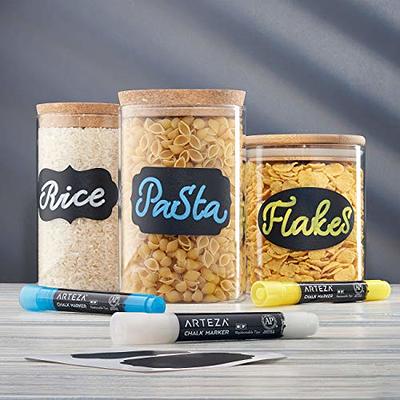 Arteza 150 Chalkboard Labels + 3 Colored Chalk Markers - Removable Chalk  Labels for Jars - Waterproof Mason Jar Stickers - Yahoo Shopping