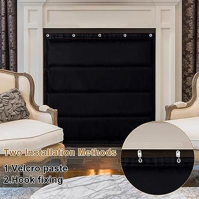 Velcros Fireplace Cover, Fireplace Draft Blocker, Fireplace