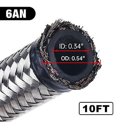 EVIL ENERGY 6AN Nylon Braided CPE Fuel Line Kit 10FT Silver Bundle with 6AN  Swivel Hose End Fitting Straight 2PCS - Yahoo Shopping