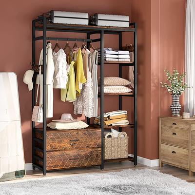 Sturdy Freestanding Storage Shelf Bedroom Closet Entryway Dorm