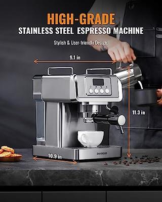 SHARDOR Espresso Machine, 20 Bar Expresso Coffee Machines with Milk Frother  Steam Wand, Manual Latte & Cappuccino Maker for Home, Temperature Display,  60 Oz Water Tank, 1350W, Stainless Steel - Yahoo Shopping
