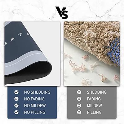 AMOAMI Bath-Mat,Ultra Thin Bathroom Rugs,Rubber Bath Mats for Bathroom Non  Slip,Absorbent Bath Rug for Bathroom Floor, Shower, Sink (20x 32, Grey) -  Yahoo Shopping