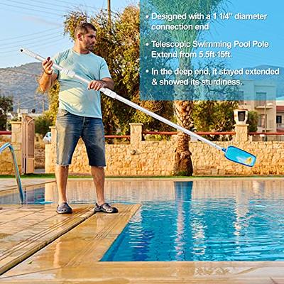 YEECHUN Professional 15 Foot Swimming Pool Pole Telescopic