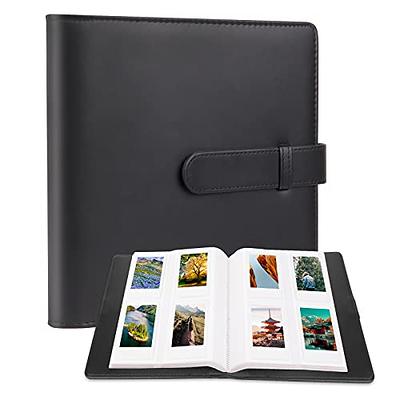Photo Album for Fujifilm Instax Mini Camera, 180 Pockets Photo Album with  Writing Space for Polaroid, Leather Cover, 2x3 Photo Album for Instax Mini