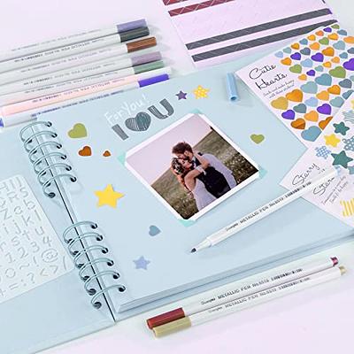 Gotideal 80 Pages Scrapbook Album with 10 Metallic Markers, Craft Paper  Photo Album for Wedding and Anniversary, Family DIY Scrapbook Accessories  with Scrapbooking Stickers Corners(BLUE) - Yahoo Shopping