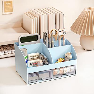 Desk Organizer Office Supplies Accessories with Drawer and 6