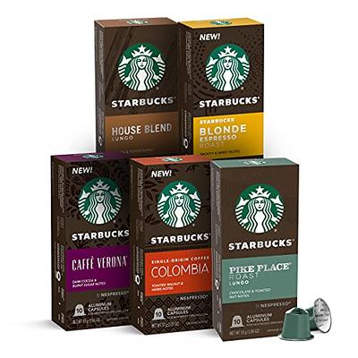 Starbucks by Nespresso Blonde, Medium, and Dark Roast Variety Pack Coffee  (40-count single serve capsules, compatible with Nespresso Vertuo Line