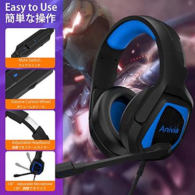 Gaming Headset for Nintendo Switch, Xbox One, PS4, PS5, Bass Surround and  Noise Cancelling with Flexible Mic, 3.5mm Wired Adjustable Over-Ear