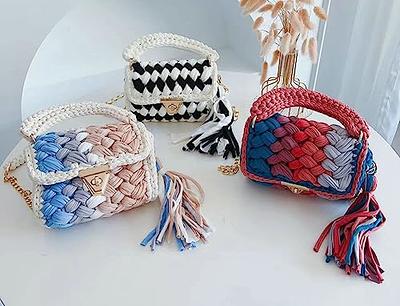 chunky knit crossbody crochet yarn bag