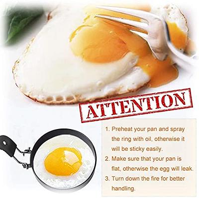 4 Pack Egg Ring Set Compatible With Frying Shaping Eggs - Round