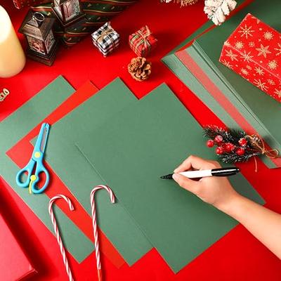  Colarr 300 Pcs Christmas Cardstock Red Green Holiday Cardstock  Paper 8.5 x 11 180 GSM Heavyweight Cardstock for Xmas New Year Card Making  Greeting Cards, Art and Crafts, Invitations 