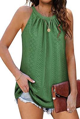 Women's fashion tops and blouses, Flowy Tank Tops