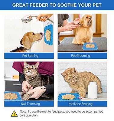 Coomazy Dog Lick Mat, Dog Slow Feeder, Boredom and Anxiety Reducer,  Non-Slip Design Lick Mat for Dogs and Cats, Suitable for Yogurt, Peanut  Butter and