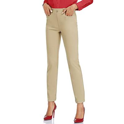 RIMLESS 7 Women's Thin Straight-Leg Pants Wrinkle Free Relaxed Fit Tall Pant  Summer Slacks P22-Khaki-XL - Yahoo Shopping