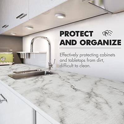 Viseeko Drawer and Shelf Liners for Kitchen Cabinets: Marble Fridge Liner  Non Slip Shelf Paper Non-Adhesive Strong Grip Waterproof Shelf Liner Easy  to Clean for Dresser, Shelves,Desks 24IN X 10FT - Yahoo