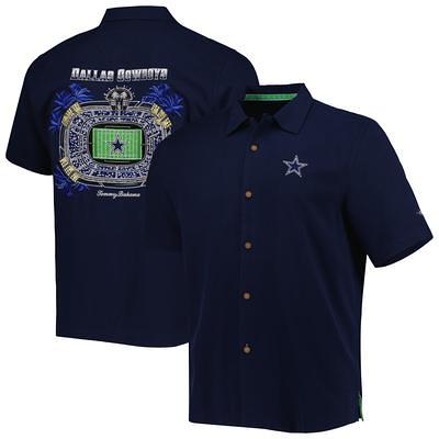 Men's Antigua Heather Gray/White Dallas Cowboys Compression Tri-Blend Long  Sleeve Button-Down Shirt