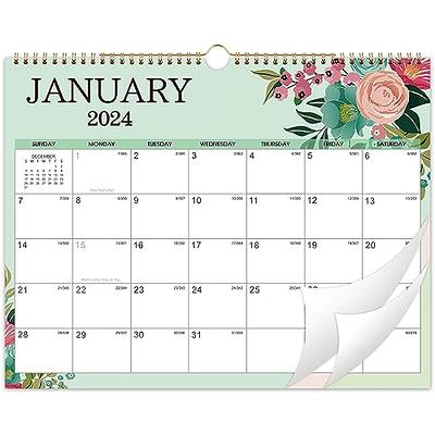 2024 Calendar - 2024 Wall Calendar, 12 Monthly Wall Calendar 2024, January  2024 - December 2024, 15 x 11.5, Twin-Wire Binding + Hanging Hook + Thick  Paper + Julian Dates - Floral - Yahoo Shopping