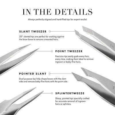 Mini Slant Tweezers  Silver – Zizzili Basics