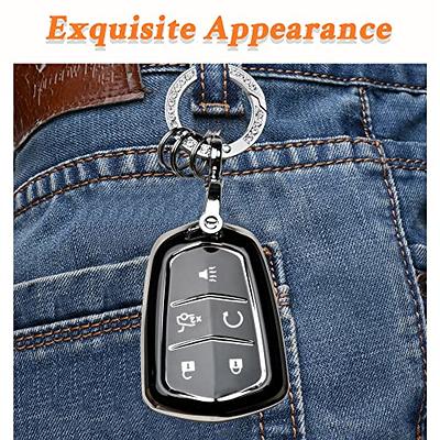 Real Leather Car Key Case For Cadillac Escalade ATS XT4 XT5 XT6