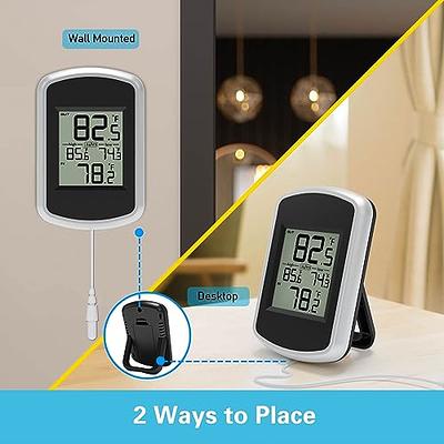 Urageuxy Digital Indoor Temperature Monitor Wireless Outdoor Thermometer  Sensor up to 300ft 24H Min Max Records Ideal for Patio Garden Room