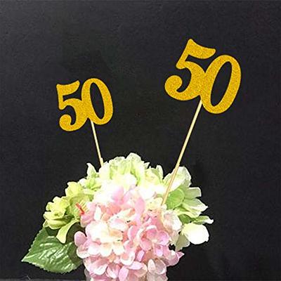 Rose Gold Glitter 50th Birthday Party Table Decoration, Rose Gold 50  Glitter Centrepiece, 50th Birthday Decorations, Party Decorations, 50th 