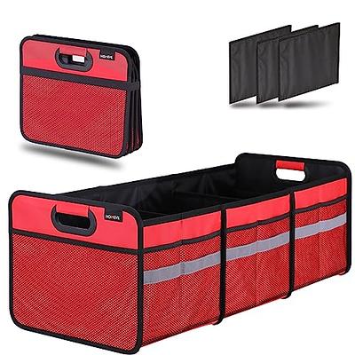 Homeve Large Collapsible Trunk Organizer with Multi Pockets, 3 Compartments Storage  Organizer for Car, SUV, Minivan,Red - Yahoo Shopping