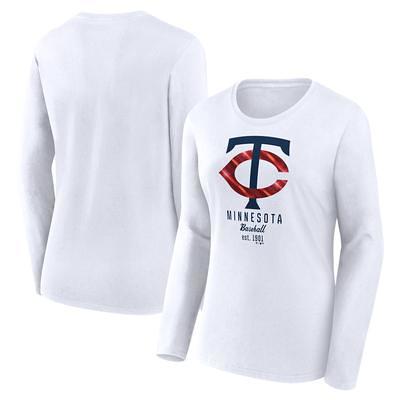 Detroit Tigers Fanatics Branded Women's Lightweight Fitted Long Sleeve T- Shirt - White