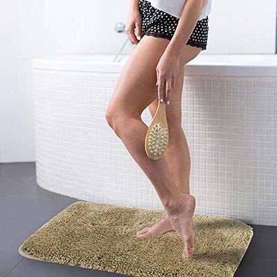  Walensee Bathroom Rug Non Slip Bath Mat for Bathroom (16 x 24,  Beige) Water Absorbent Soft Microfiber Shaggy Bathroom Mat Machine Washable  Bath Rug for Bathroom Thick Plush Rugs for Shower 